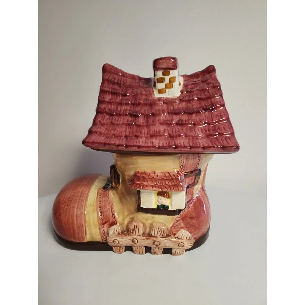 Old Woman Who Lived In A Shoe Cookie Jar Bico Nursery Rhyme